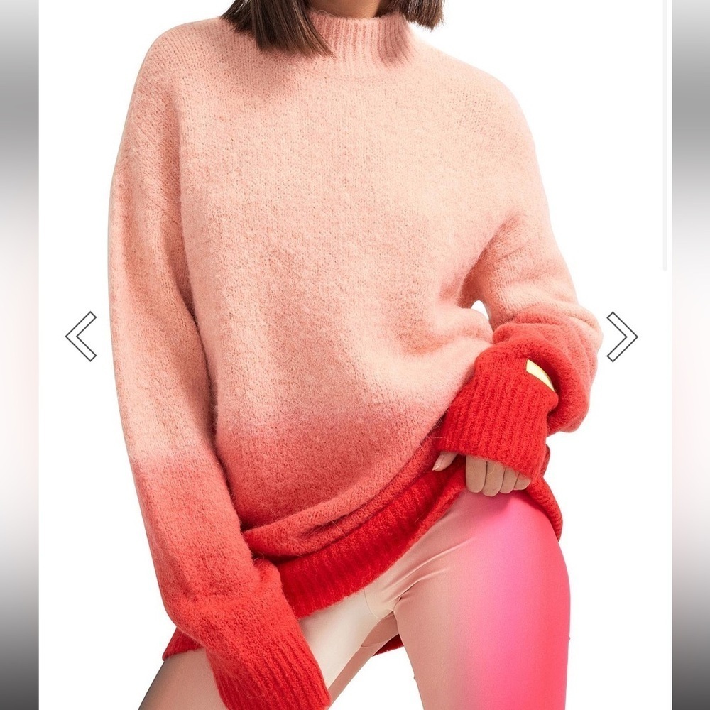 P.E NATION DIAMOND PRESS LS KNIT SWEATER XS NWT